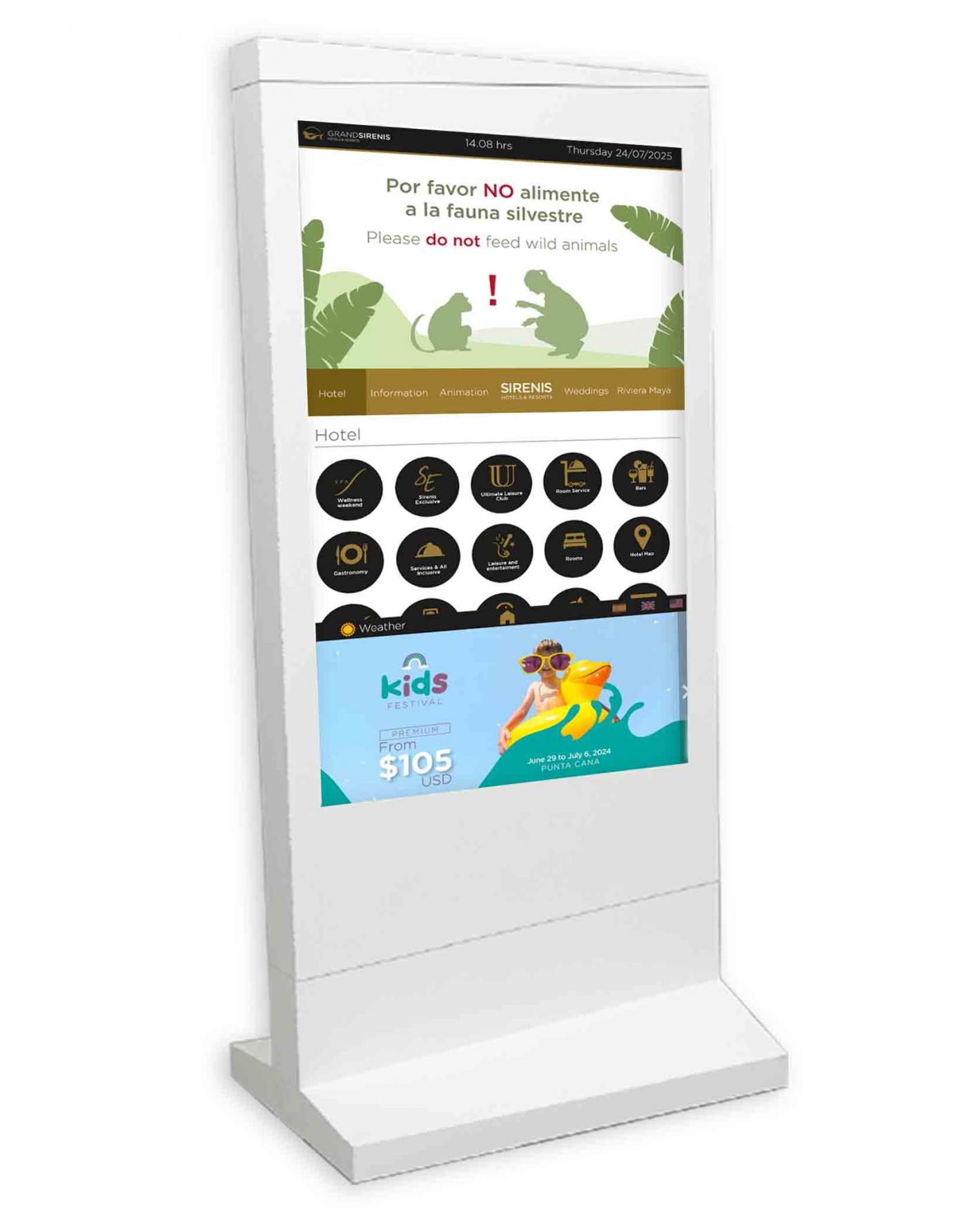 Totem_pantalla Garden Sirenis